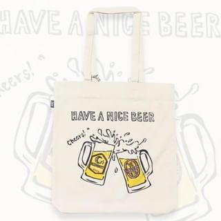 HAVE A NICE BEER Twill Fabric Tote Bag 370×400×50mm