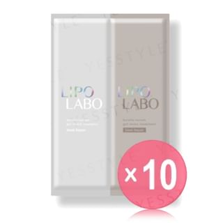 LIPO LABO - Keratin Serum Gel Moist Shampoo & Treatment Sleek Repair Trial Set 10pcs Bundle Set 10g x2 x 10 pcs