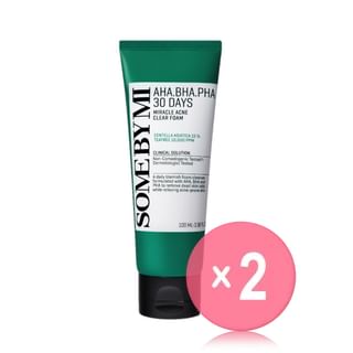 SOME BY MI - AHA,BHA,PHA 30 Days Miracle Acne Clear Foam 2pcs Bundle Set 2024 Version - 100ml x 2 pcs