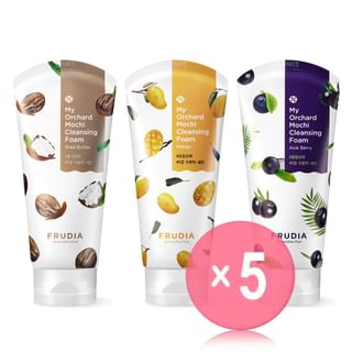 FRUDIA - My Orchard Mochi Cleansing Foam - 5 Types 5pcs Bundle Set Passion Fruit x 5 pcs
