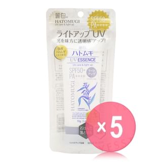 KUMANO COSME - Hatomugi The Light Up UV Essence SPF 50+ PA++++ 5pcs Bundle Set 70g x 5 pcs