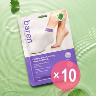 baren - Centella Deep Soothing Ritual Foot Mask 1 pair 10pcs Bundle Set 18ml x 2 patches x 10 pcs