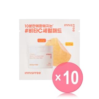 innisfree - Vitamin C Green Tea Enzyme Brightening Pad Sachet 10pcs Bundle Set 2 pcs x 10 pcs