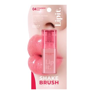 Lipit - Shake Brush Lip Oil 04 Strawberry Kiss