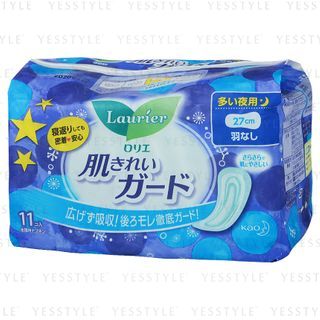 Kao Laurier Skin Soft Mesh Night Sanitary Napkin 27Cm No Wing 11 Pcs kao kopen in de aanbieding