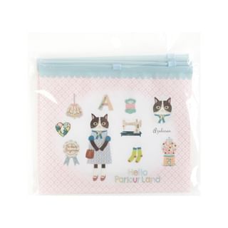 Parlour Suzurando Cat Food Storage Slider Bag M size Pink 1 set of 6 pc