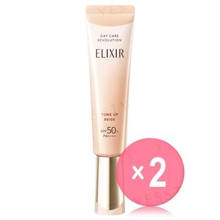 Shiseido - Elixir Day Care Revolution Tone Up Beige BE+ca SPF 50+ PA++++ 2pcs Bundle Set 35g x 2 pcs