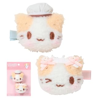 Marshmallowmitainafuwafuwanyanko Plush Hair Clip W6.5×H6×D3cm / W6.5×H5×D3cm