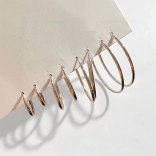 Chunky & Thin Hoop Earrings Pack