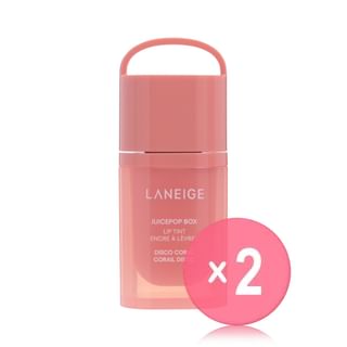 LANEIGE - Juicepop Box Lip Tint - 10 Colors 2pcs Bundle Set Disco Coral x 2 pcs