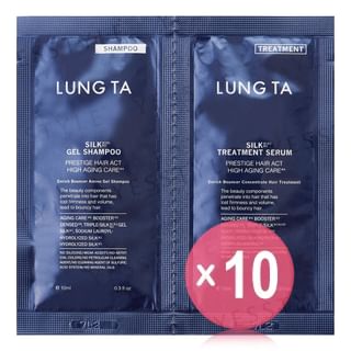 matsukiyo - Lung Ta Enrich Bouncer Amino Gel Shampoo & Concentrate Hair Treatment Trial 10pcs Bundle Set 10ml x 2 x 10 pcs