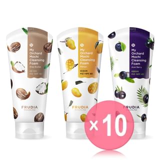 FRUDIA - My Orchard Mochi Cleansing Foam - 5 Types 10pcs Bundle Set Passion Fruit x 10 pcs