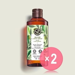 YVES ROCHER - Relaxing Olive Petitgrain Bath and Shower Gel 2pcs Bundle Set 400ml x 2 pcs