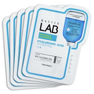 TONYMOLY - Master Lab Real Mask Sheet Set 5 pcs - 4 Types Hyaluronic Acid - 5 pcs