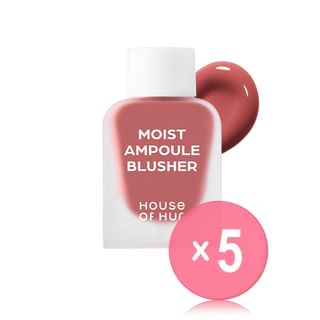 House of Hur - Moist Ampoule Blusher Mini - 6 Colors 5pcs Bundle Set #03 Rose Brown x 5 pcs