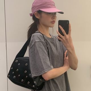 Grommet Pleather Armpit Bag