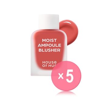 House of Hur - Moist Ampoule Blusher Mini - 6 Colors 5pcs Bundle Set #05 Peach Coral x 5 pcs