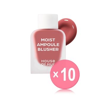 House of Hur - Moist Ampoule Blusher Mini - 6 Colors 10pcs Bundle Set #03 Rose Brown x 10 pcs
