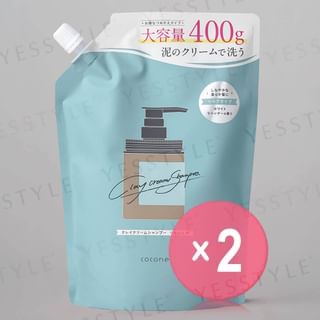 hugkumi+ - Cocone Clay Cream Shampoo Repair Refill 2pcs Bundle Set 400g x 2 pcs
