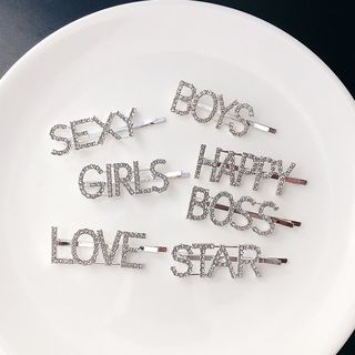 Ticoo Rhinestone Lettering Hair Pin ticoo kopen in de aanbieding