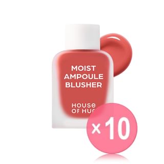 House of Hur - Moist Ampoule Blusher Mini - 6 Colors 10pcs Bundle Set #05 Peach Coral x 10 pcs