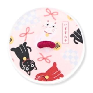 Japan's Tama Series Cat Print Button Hair Tie Lucky Cats 1 pc