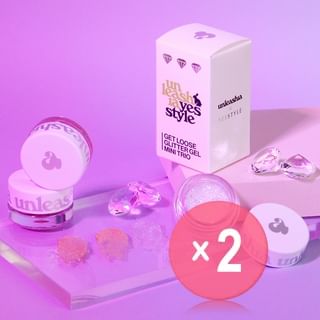 UNLEASHIA - Get Loose Glitter Gel Mini Trio YesStyle Exclusive Set 2pcs Bundle Set 3 pcs x 2 pcs