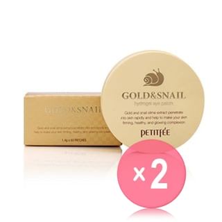 PETITFEE - Gold & Snail Hydrogel Eye Patch 60pcs 2pcs Bundle Set 60pcs (30pairs) x 2 pcs