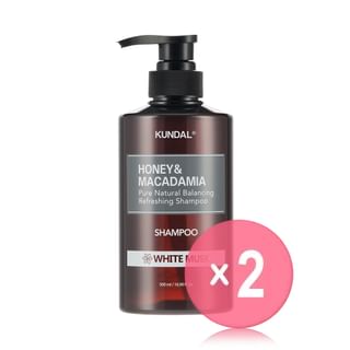 KUNDAL - Honey & Macadamia Pure Natural Balancing Refreshing Shampoo - 12 Types 2pcs Bundle Set White Musk x 2 pcs