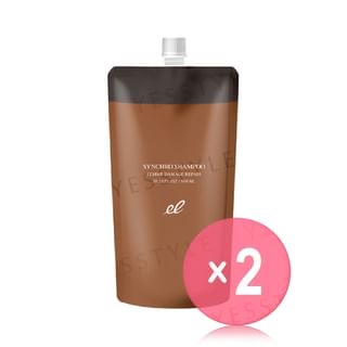 ELECTRON - Synchro Shampoo Femme Damage Repair Refill 2pcs Bundle Set Wood Sage & Sea Salt - 600ml x 2 pcs