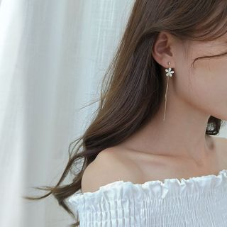 Henya Flower Fringed Earrings Gold One Size henya kopen in de aanbieding