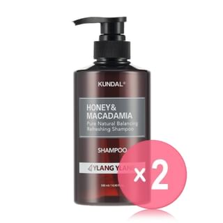 KUNDAL - Honey & Macadamia Pure Natural Balancing Refreshing Shampoo - 12 Types 2pcs Bundle Set Ylang Ylang x 2 pcs