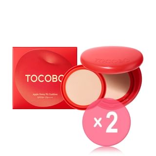 TOCOBO - Apple Dewy Fit Cushion Refill Kit - 12 Colors 2pcs Bundle Set #21C Peach x 2 pcs