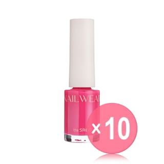 The Saem - Nail Wear 2025 SS Edition - 2 Colors 10pcs Bundle Set #128 Fuchsia Fizz x 10 pcs