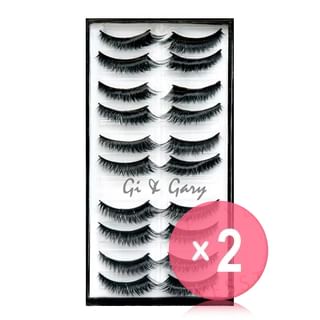 Gi & Gary - Professional Eyelashes Dark Angel J03 2pcs Bundle Set 10 pairs x 2 pcs