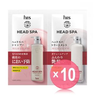 h&s - Head Spa Advanced Aging Care Shampoo & Treatment Trial Set 10pcs Bundle Set 10g x 2 x 10 pcs