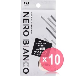 KAI - NERO BIANCO Double Eye Tape Fiber Type 10pcs Bundle Set 24 pcs x 3 x 10 pcs