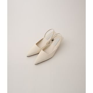 Pointy Heeled Slingback Pumps