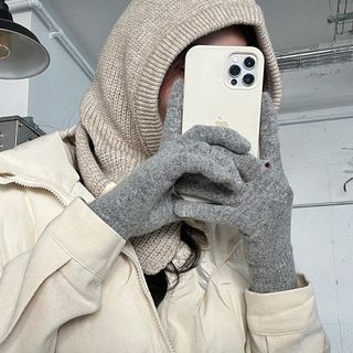 Buttoned Knit Balaclava