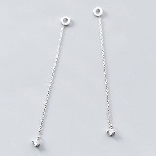 A Roch 925 Sterling Silver Rhinestone Dangle Earring 1 Pair One Size a roch kopen in de aanbieding