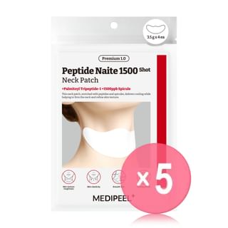 MEDIPEEL - Premium Peptide Naite 1500 Shot Neck Patch 1.0 5pcs Bundle Set 3.5g x 4 patches x 5 pcs