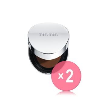 TIRTIR - Tinted Skin Glow Cushion - 30 Colors 2pcs Bundle Set #49N Deep Chestnut x 2 pcs