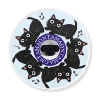Musical Tama Series Cat Print Button Hair Tie Blue Circle 1 pc
