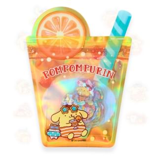 Sanrio Pompompurin Summer Drink Theme Decorative Stickers 10 designs×3 sheets - 9×0.5×12cm