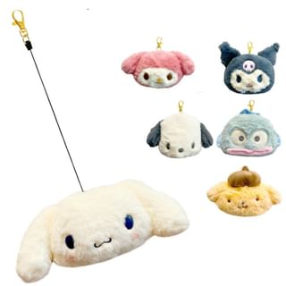 Sanrio Characters Face Plush Pass Holder