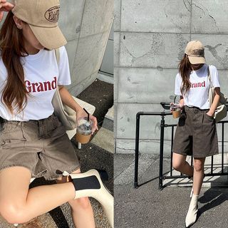 T-Shirt Boxy Con Stampa Letter Bianca - Taglia Unica