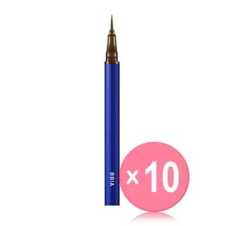 BBIA - Never Die Brush Eyeliner - 2 Colors 10pcs Bundle Set #01 Matte Black x 10 pcs