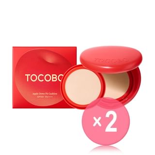 TOCOBO - Apple Dewy Fit Cushion Refill Kit - 12 Colors 2pcs Bundle Set #17 Cloud x 2 pcs