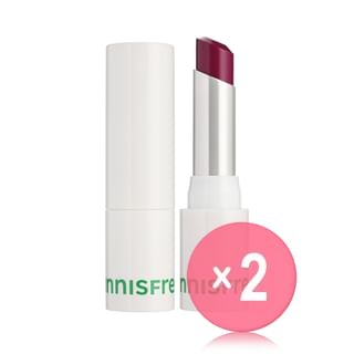 innisfree - Dewy Glowy Lipstick - 7 Colors 2pcs Bundle Set #7 Raspberry Plum x 2 pcs