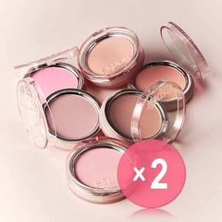 espoir - Blur Wear Blush - 10 Colors 2pcs Bundle Set #04 Cream Solar x 2 pcs